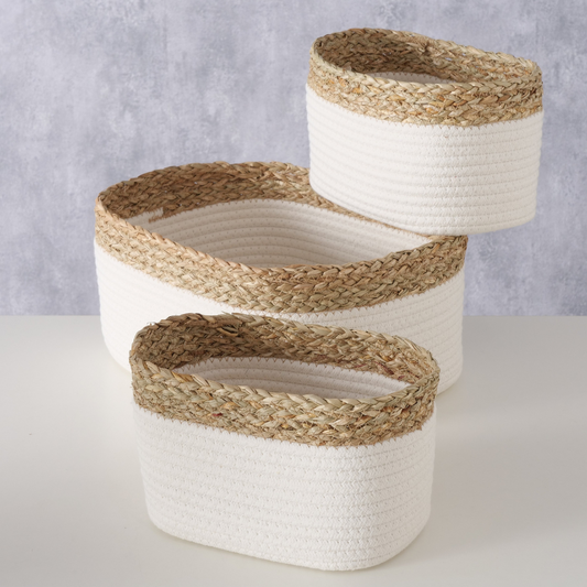 Badkamer Mandjes Wit Zeegras Sfeerfoto