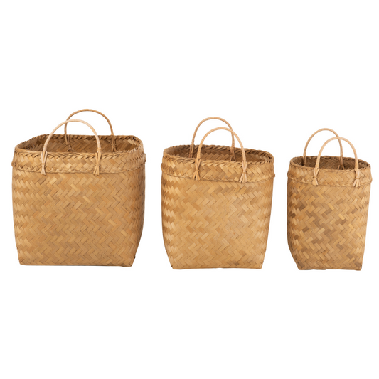 Bamboe Opbergmand Vierkant Zijkant