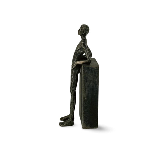 Beeld Denkende Man Zijkant