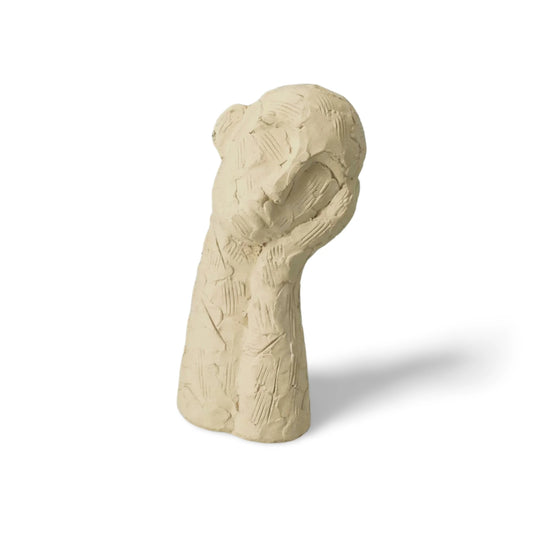 Beeld Hoofd Wit 31 cm