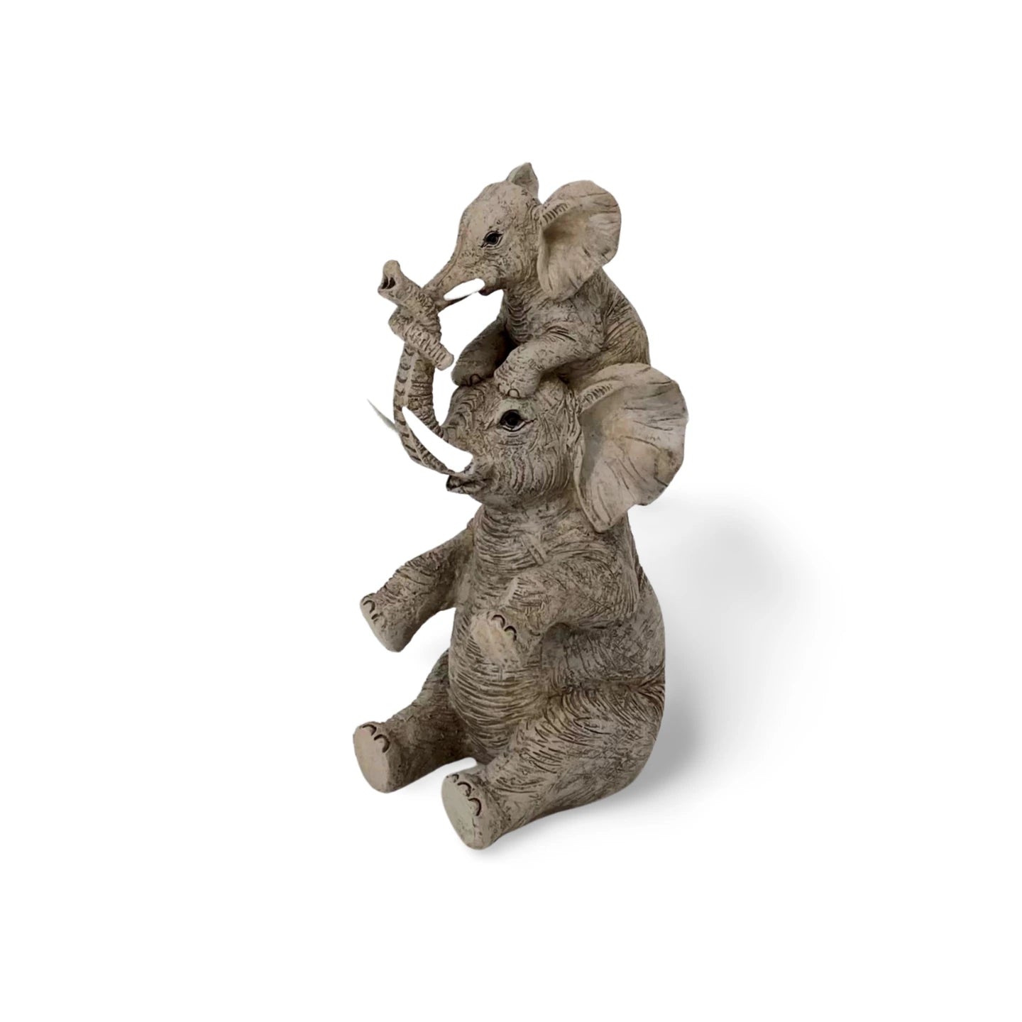 Beeld Olifant Met Kind Grijs