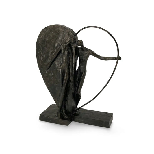 Beeld liefde Koppel In Hart Zijkant