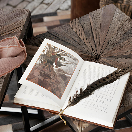 Bijzettafel Hout Metaal Vierkant Sfeerfoto