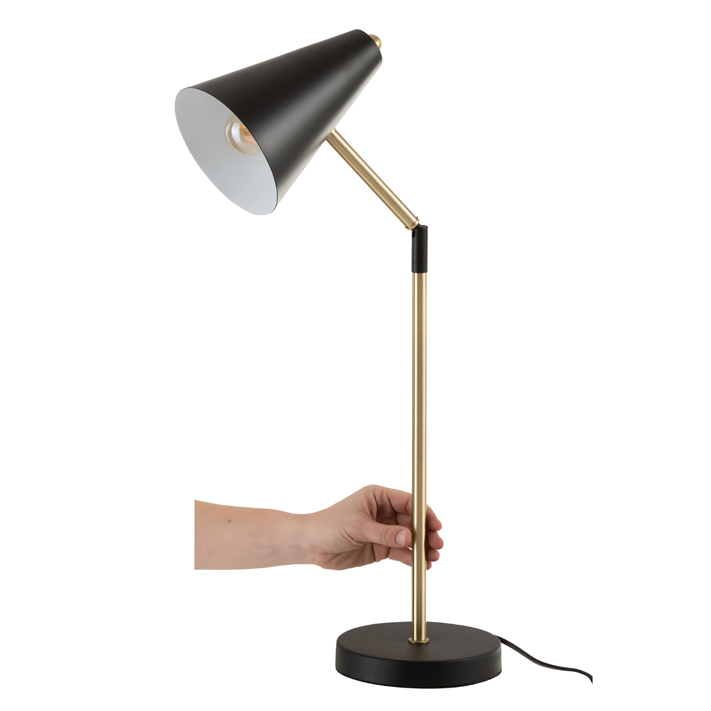 Bureaulamp Design Zwart Goud Touch 2