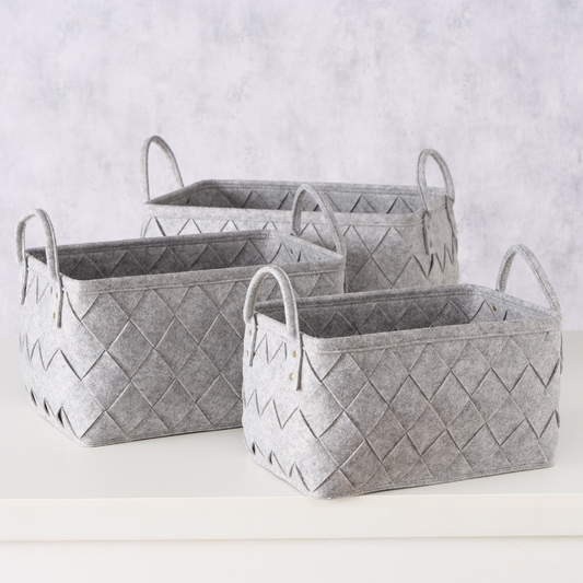 Design Opbergmand Vilt Grijs Sfeerfoto