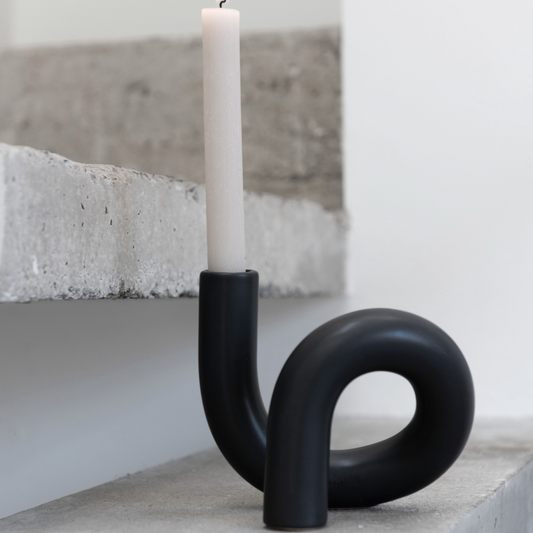 Design Vaas Scandinavisch Zwart Sfeerfoto