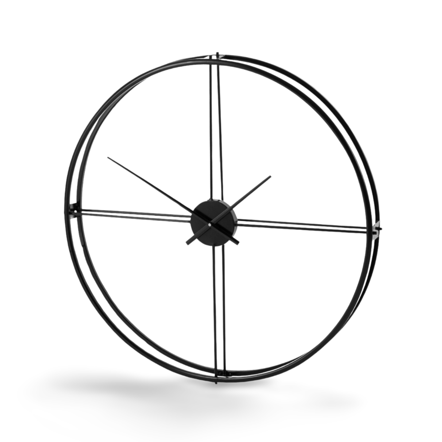Design Wandklok Zwart Groot Modern Ø 80 cm