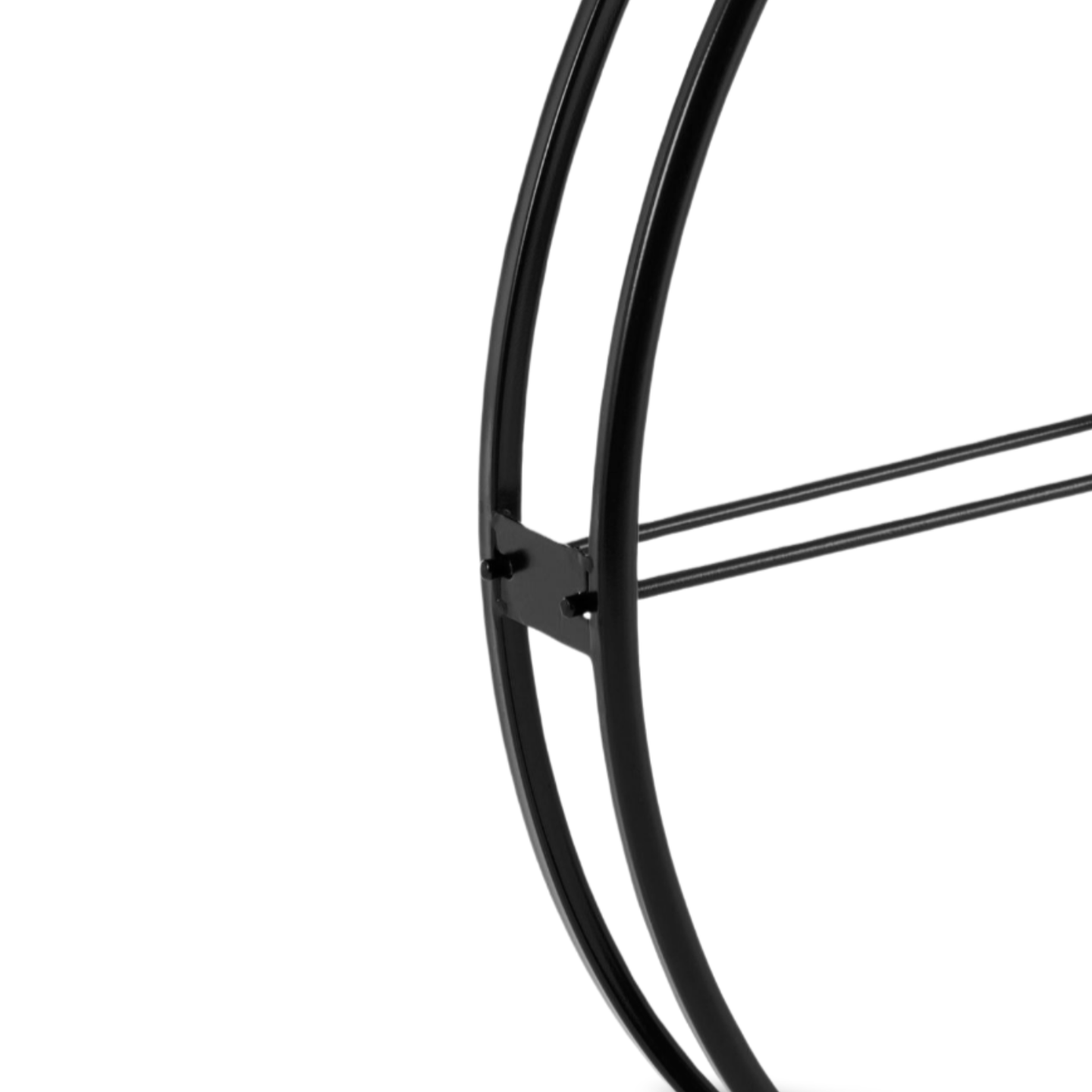 Design Wandklok Zwart Groot Modern Detail