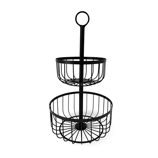 Fruitschaal Etagere Zwart 40 cm