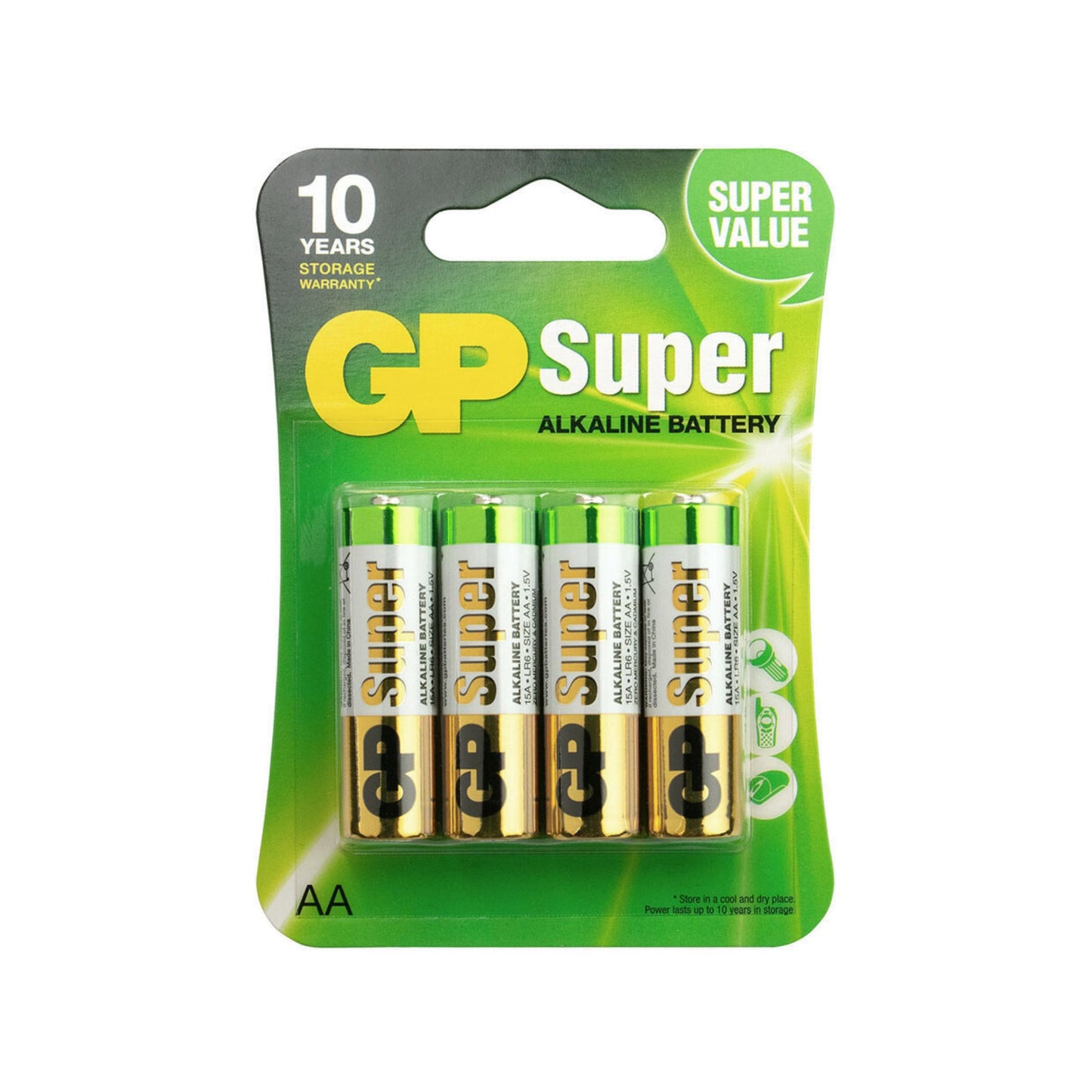 GP Super Alkaline AA – 4 stuks