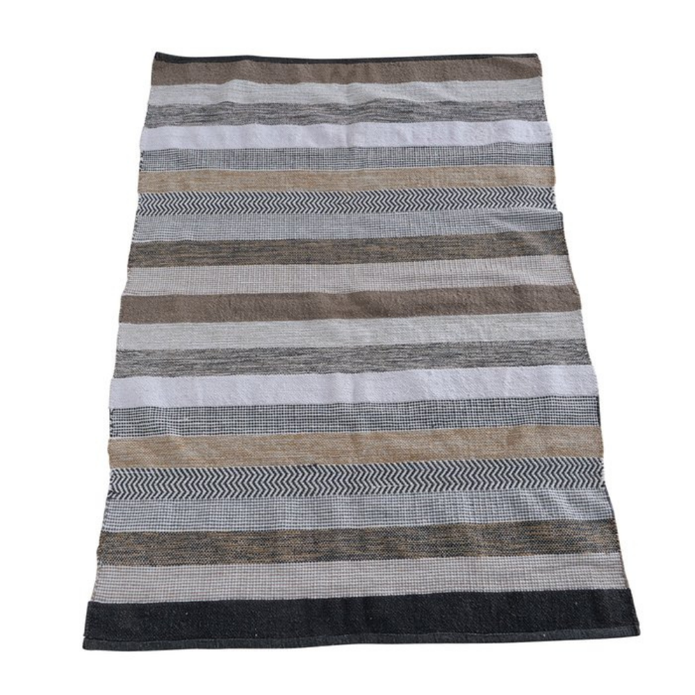 Gestreept Vloerkleed Bruin Landelijk 180 x 120 cm