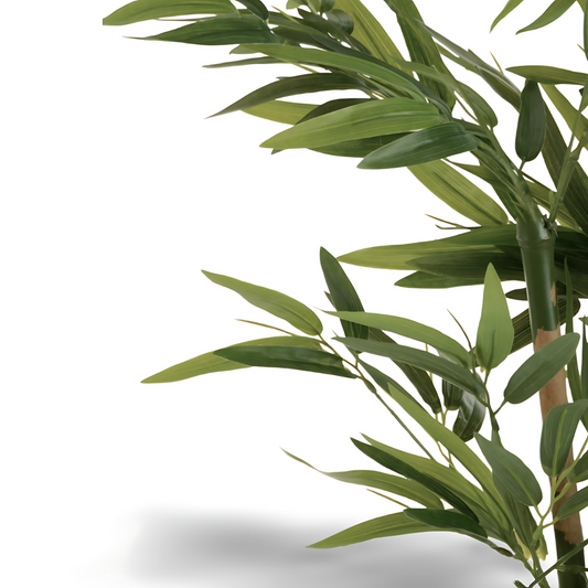 Grote Kunst Bamboe Plant Detail