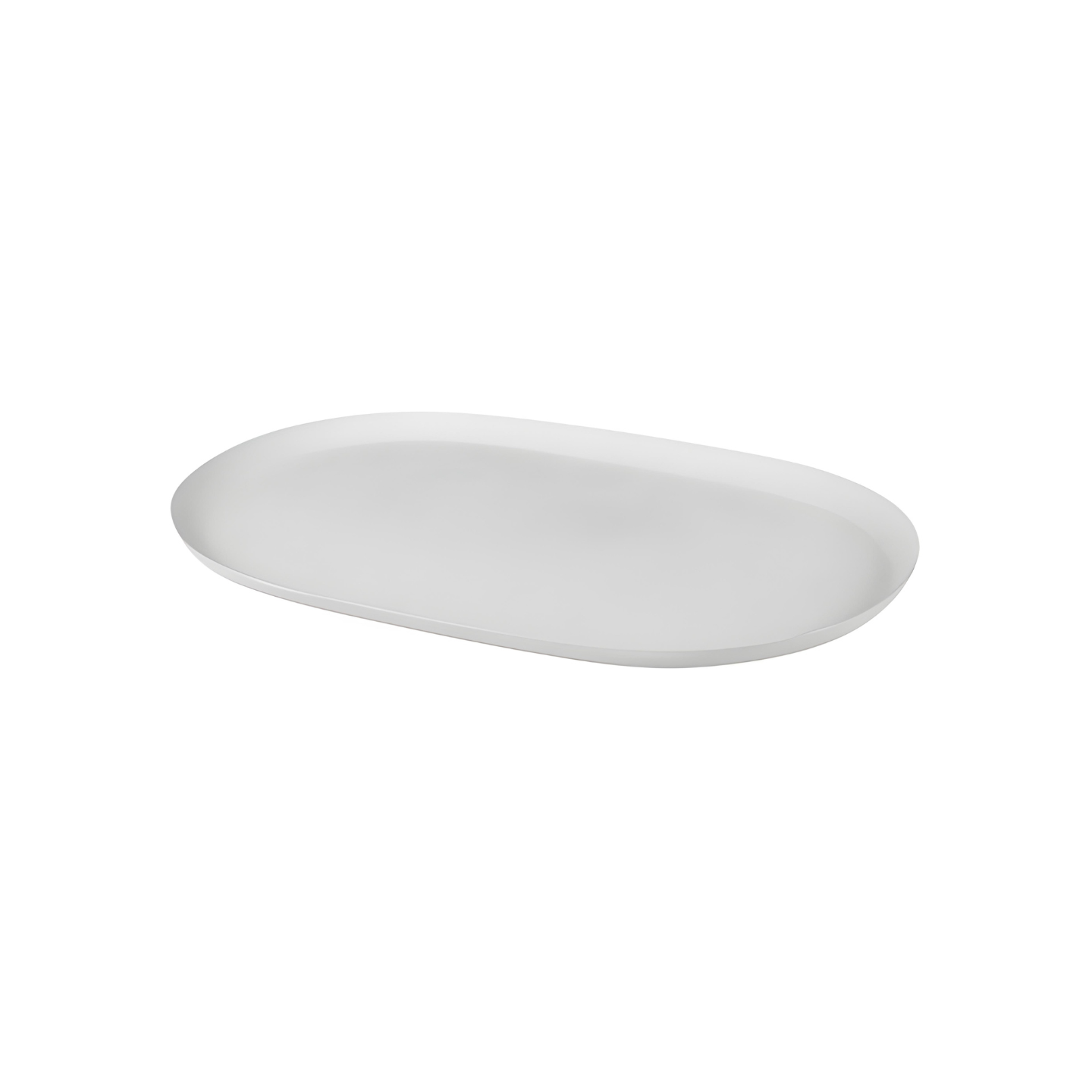 Grote Platte Schaal Voor Op Tafel Wit