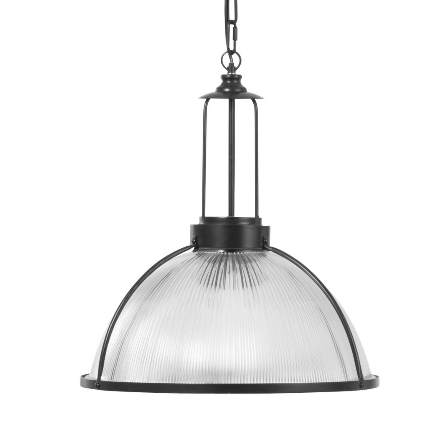 Hanglamp Industrieel Glas Zwart