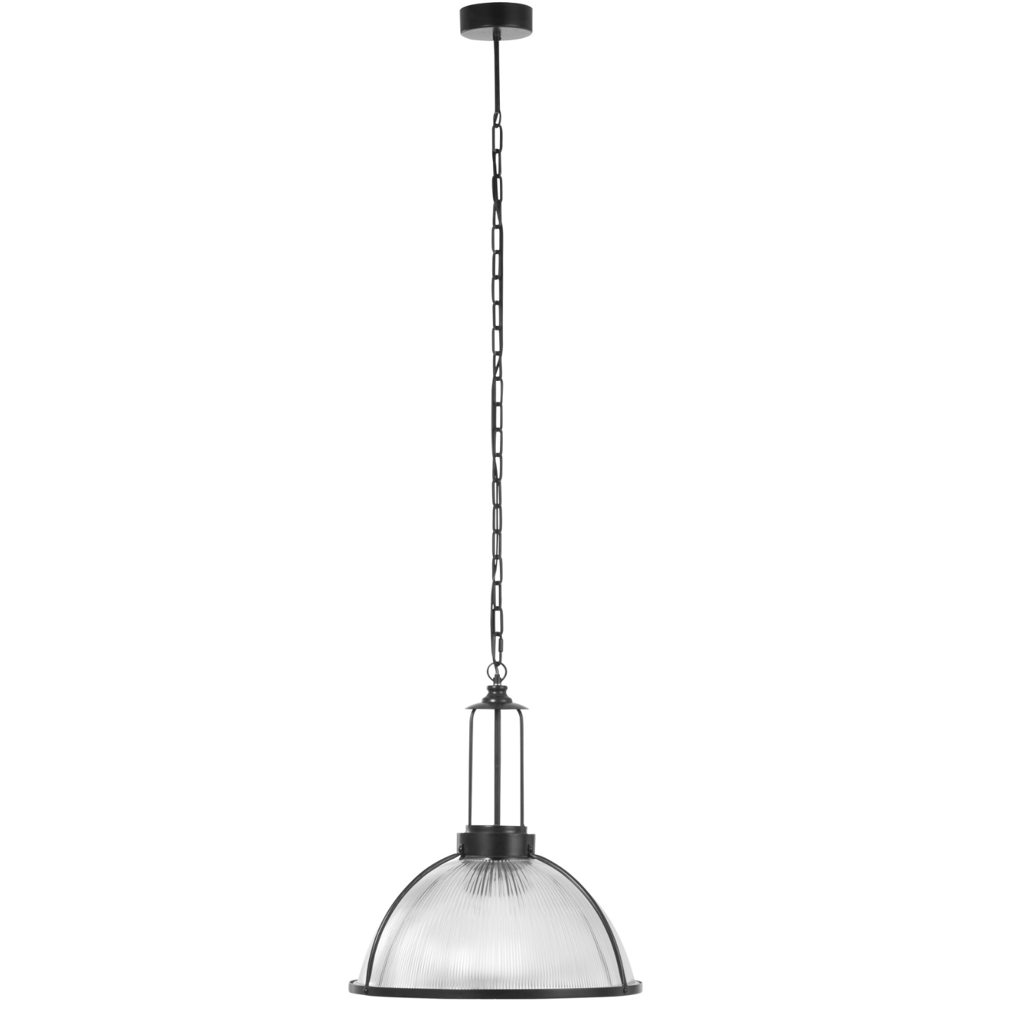 Hanglamp Industrieel Glas Zwart 2