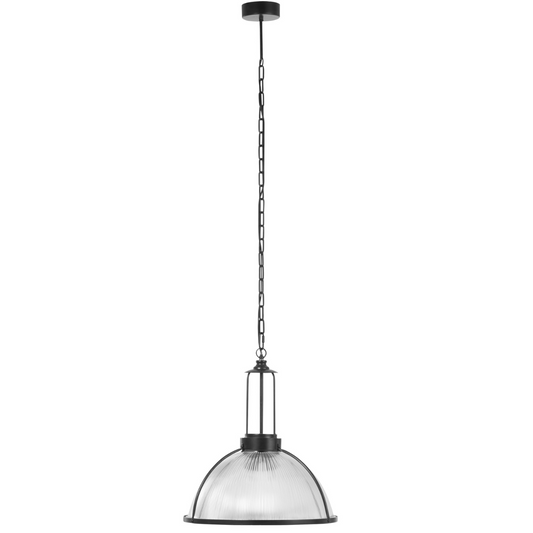 Hanglamp Industrieel Glas Zwart 2