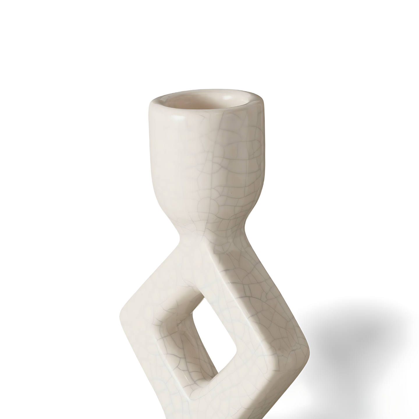 Kandelaar Keramiek Wit Detail