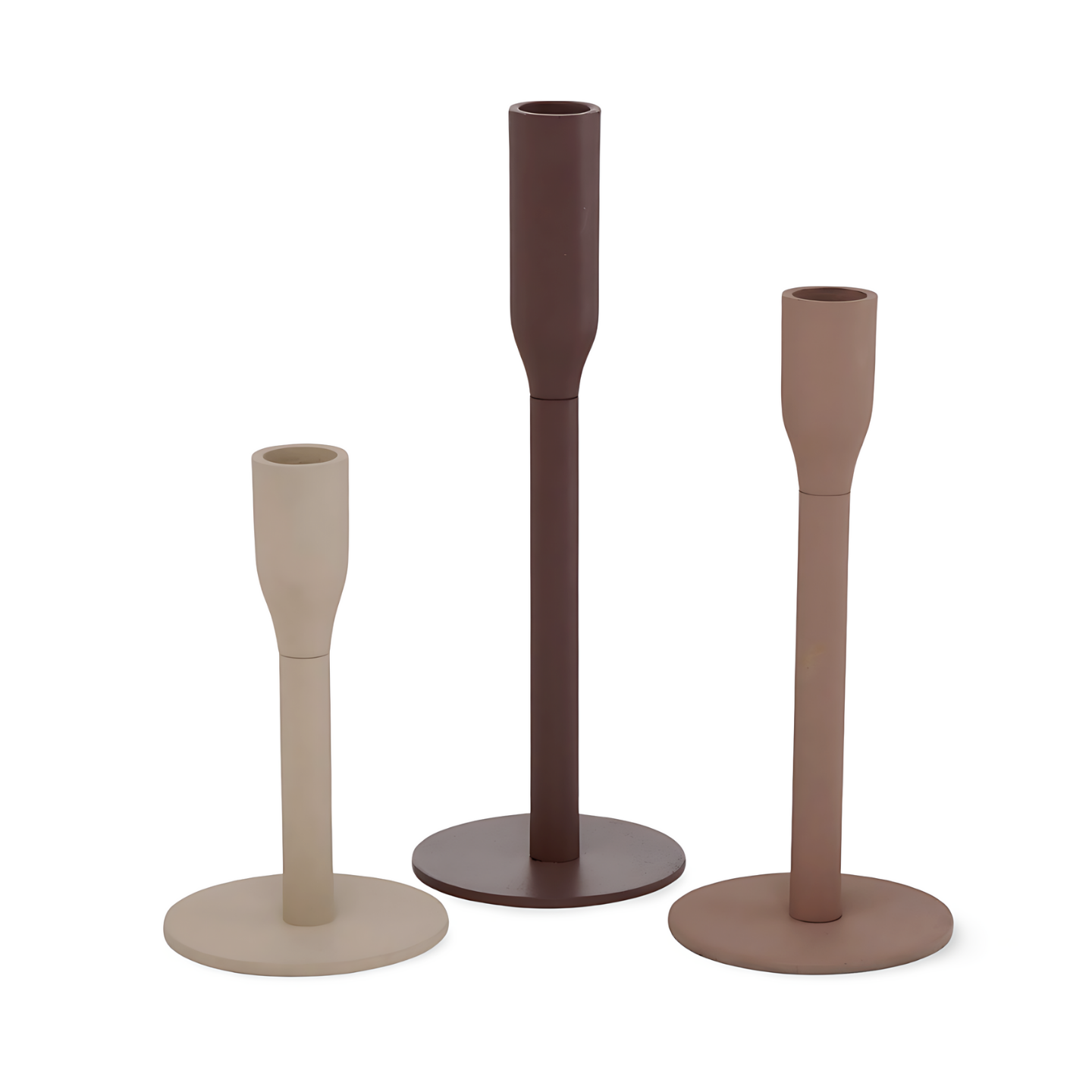 Kandelaar Modern Metaal 25 cm - Set 3