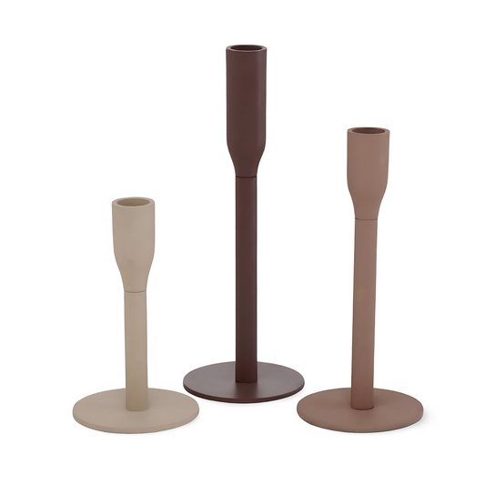 Kandelaar Modern Metaal 25 cm - Set 3