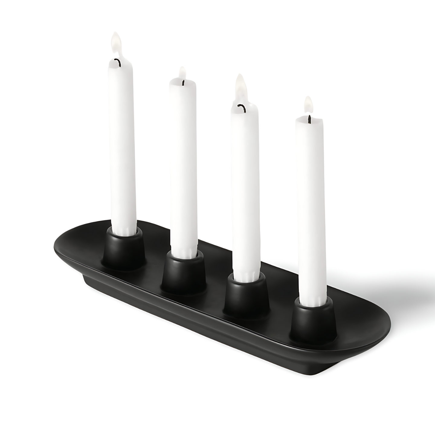 Kandelaar Zwart 4 kaarsen Sfeerfoto