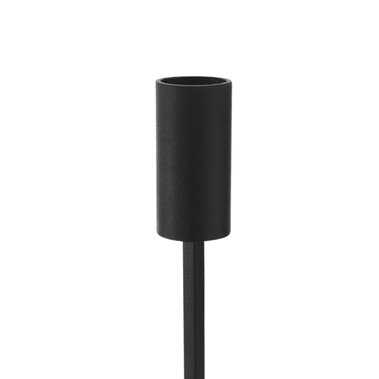 Kandelaar Zwart Metaal Detail