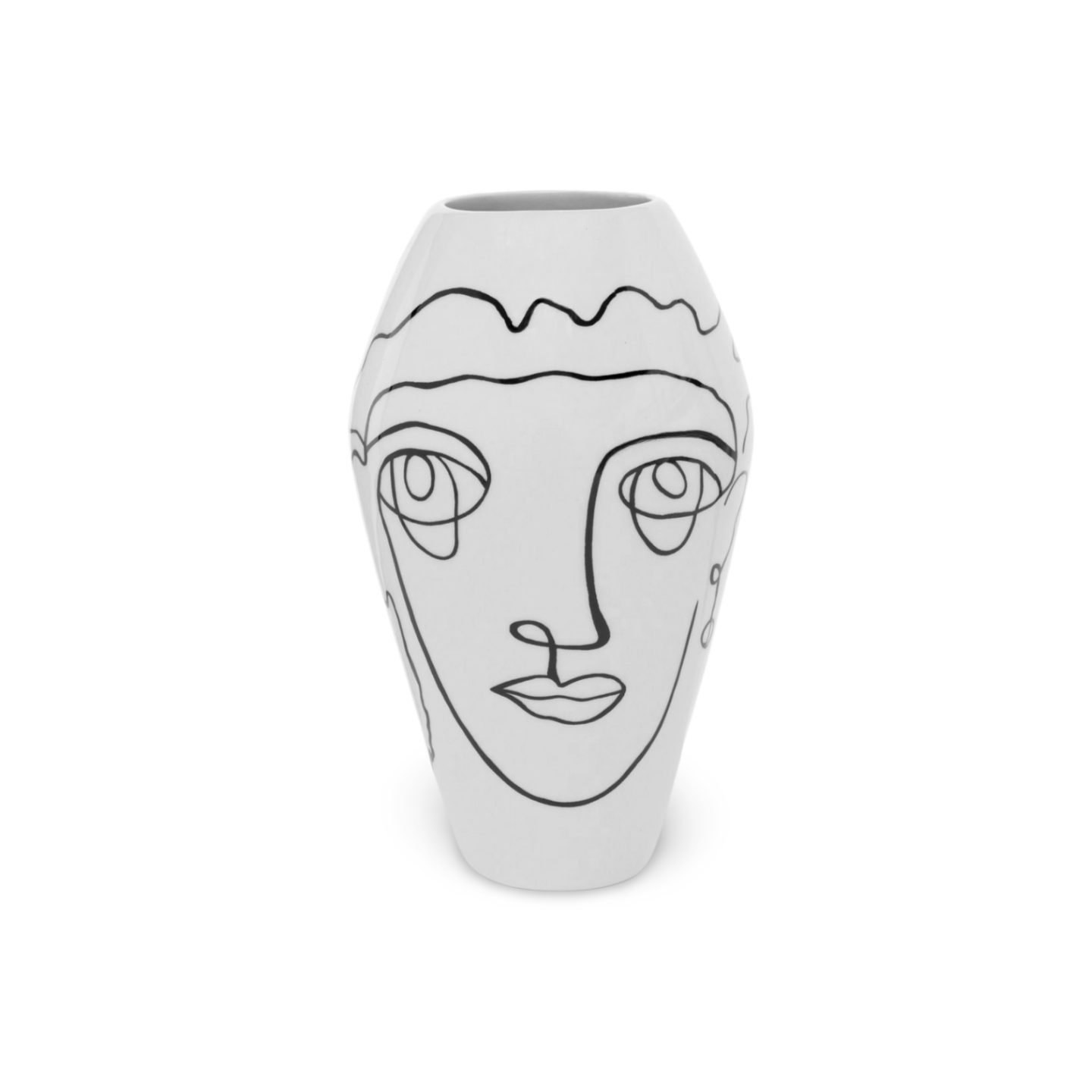 Kleine Decoratieve Vaas Wit Modern 22 cm