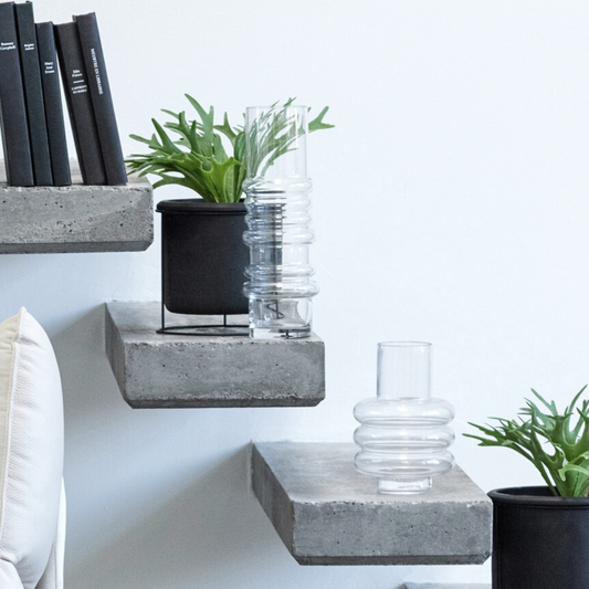 Kleine Design Vaas Glas 20 cm Sfeerfoto