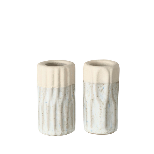 Kleine Mini Kandelaar Beige - Set 2