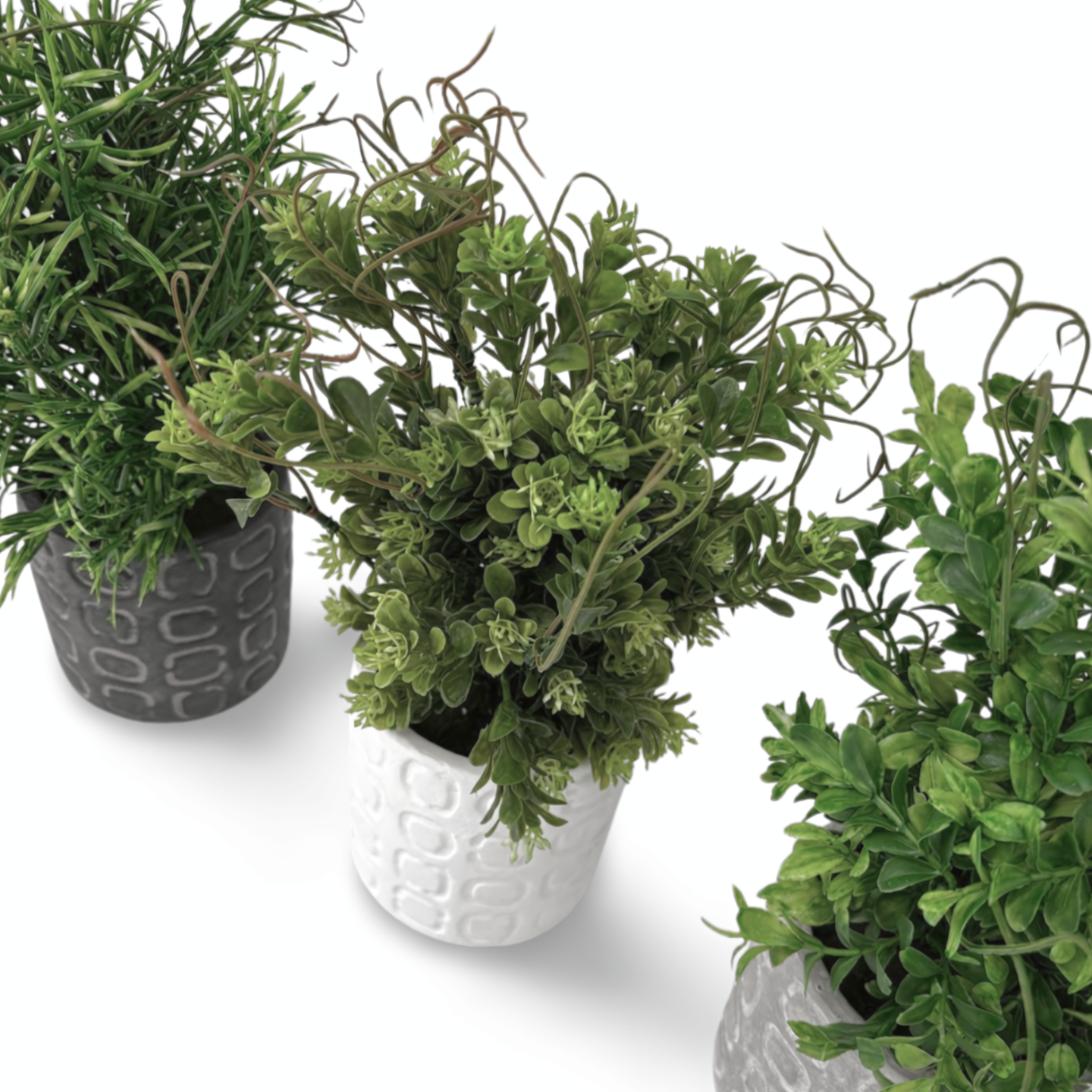 Kunst Vetplanten In Pot Beton 29 cm Detail