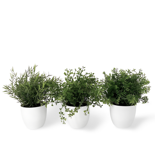 Kunstplantjes In Pot 20 cm - Set 3