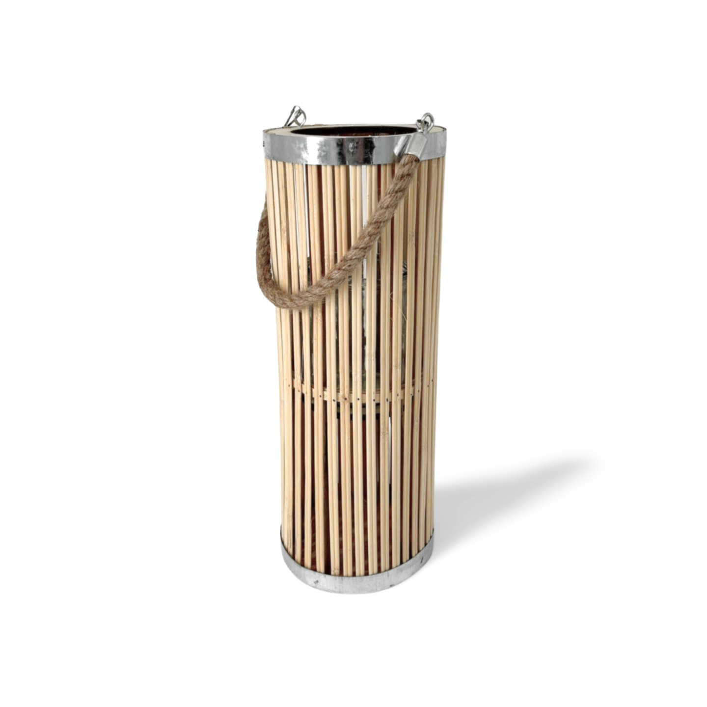 Lantaarn Groot Rond Hout 40 cm