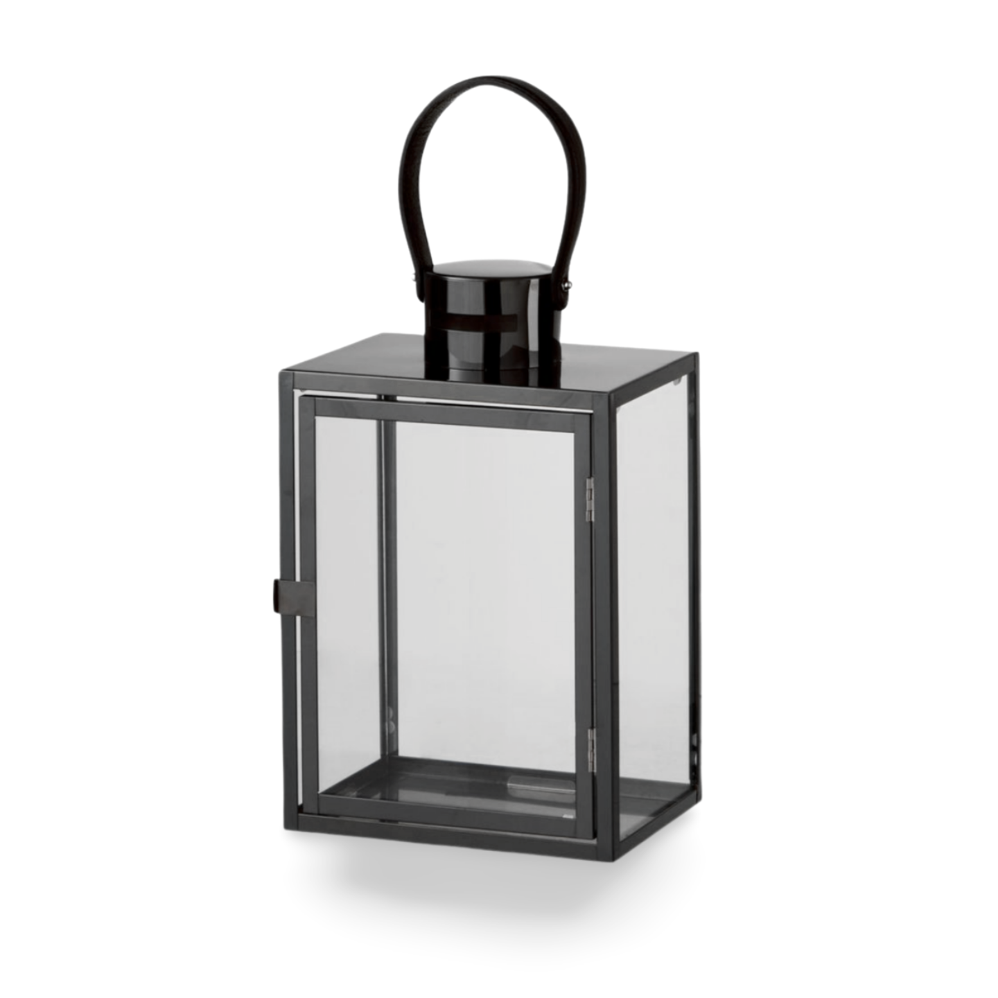 Lantaarn Zwart Metaal Glas 44 cm