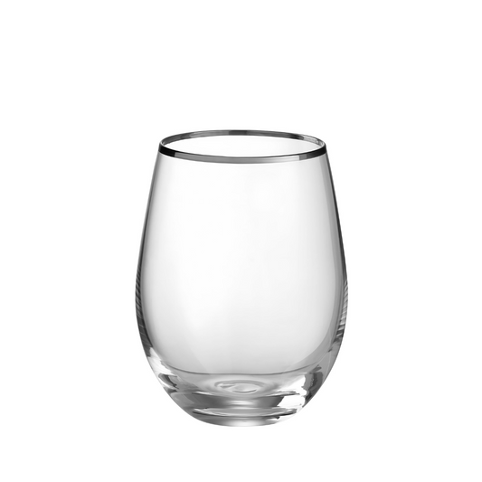 Luxe Bol Drinkglas Zilver