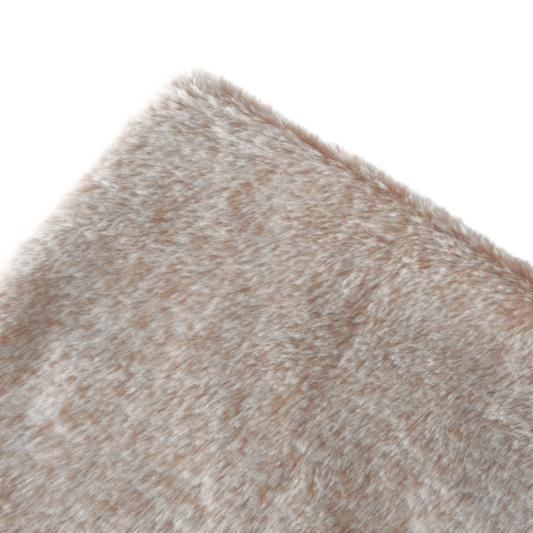 Luxe Grote Fleece Plaid Beige Detail