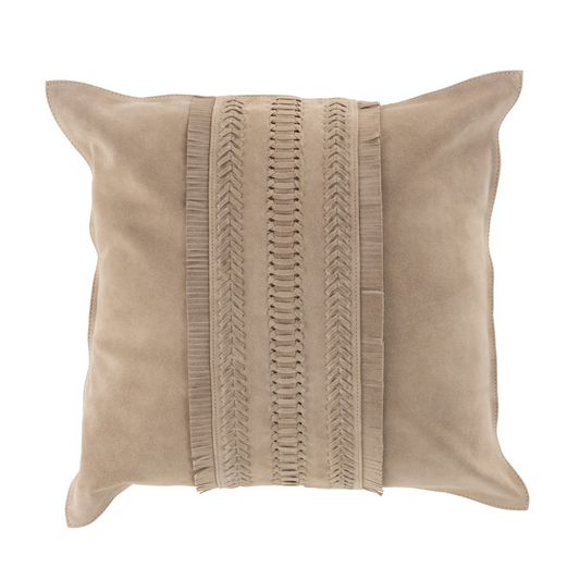 Luxe Sierkussen Bohemian Leer Beige 45x45