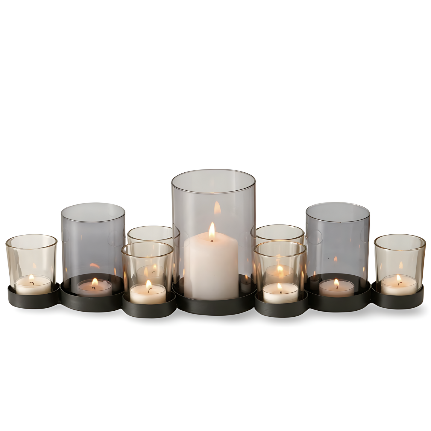 Luxe Waxinelichthouder Zwart Eettafel In Situatie