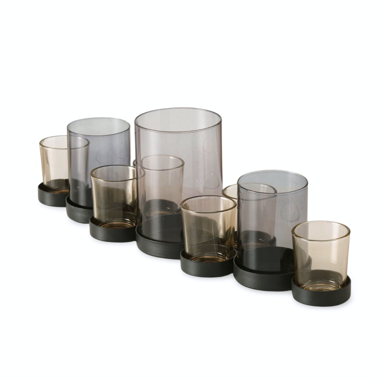 Luxe Waxinelichthouder Zwart Eettafel Zijkant