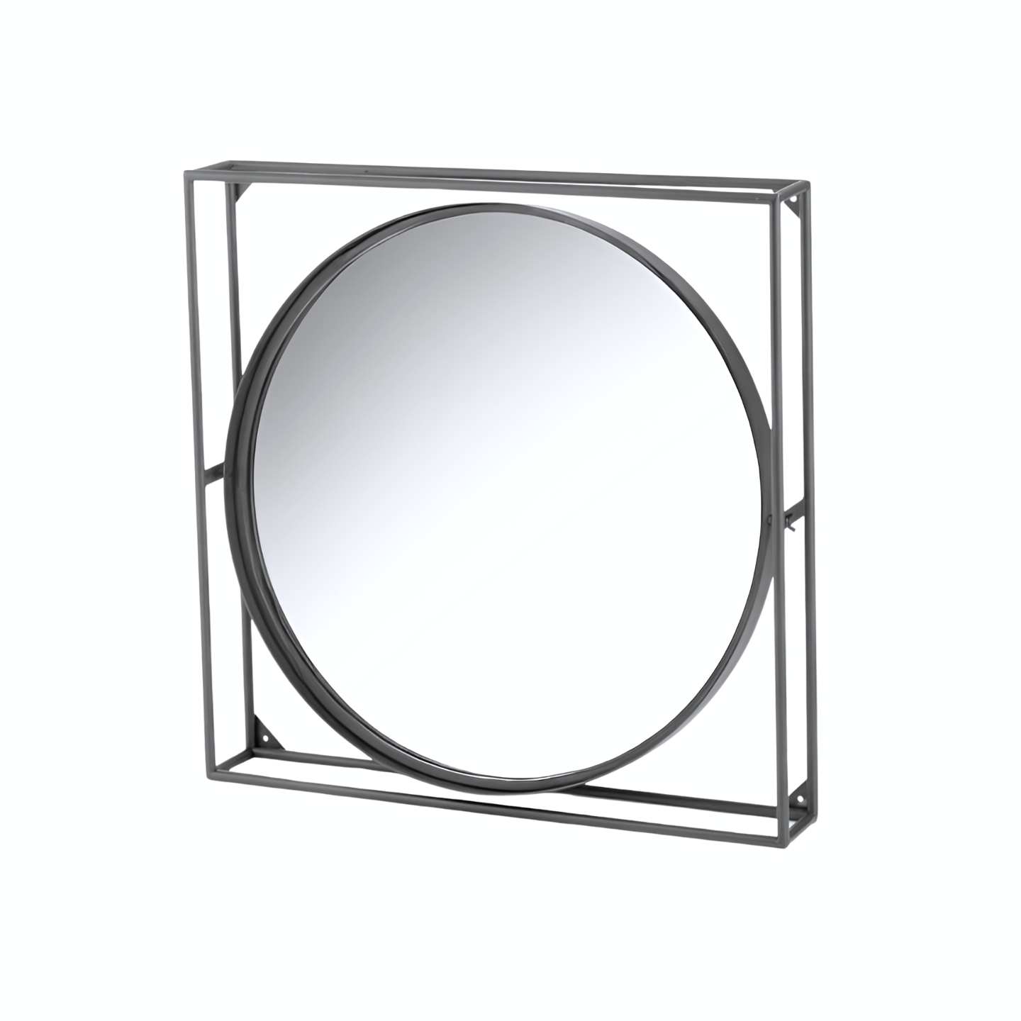 Moderne Grote Wandspiegel Rond Grijs