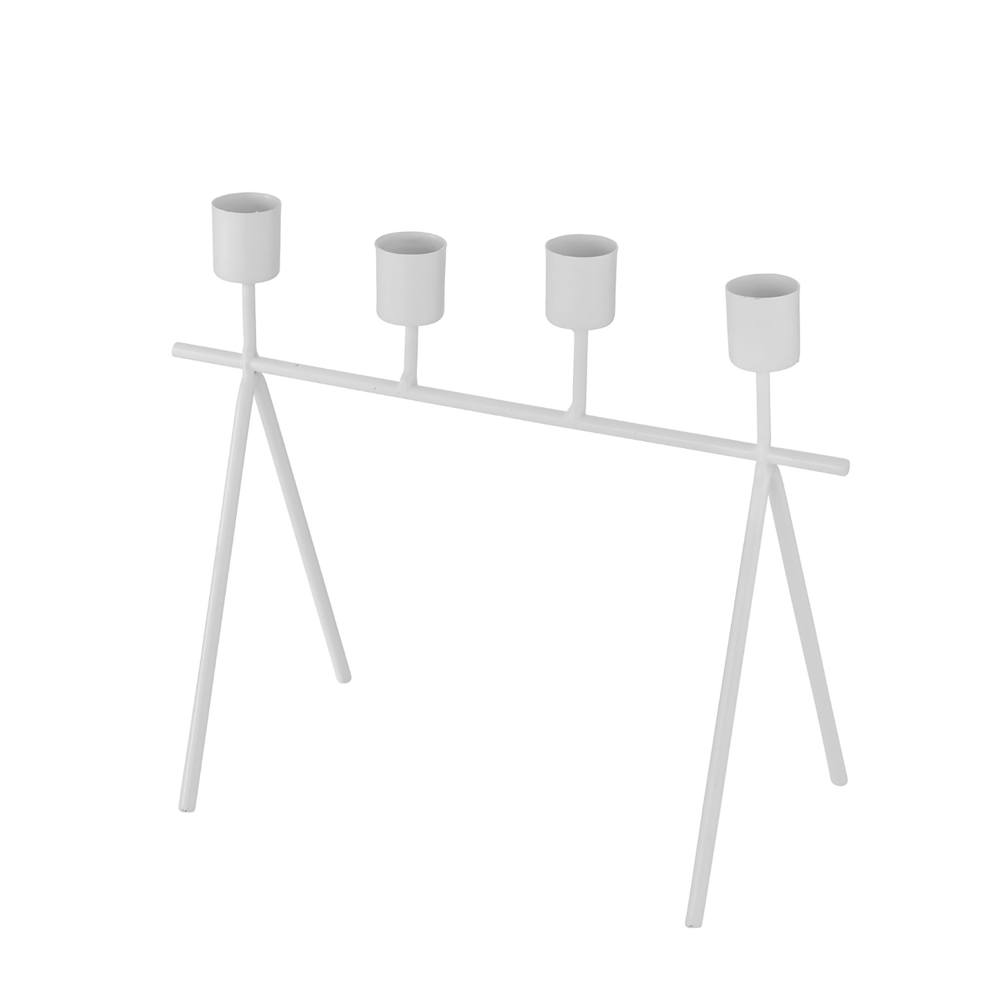 Moderne Kandelaar Wit Metaal