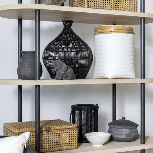 Open Wandkast Hout Modern Sfeerfoto