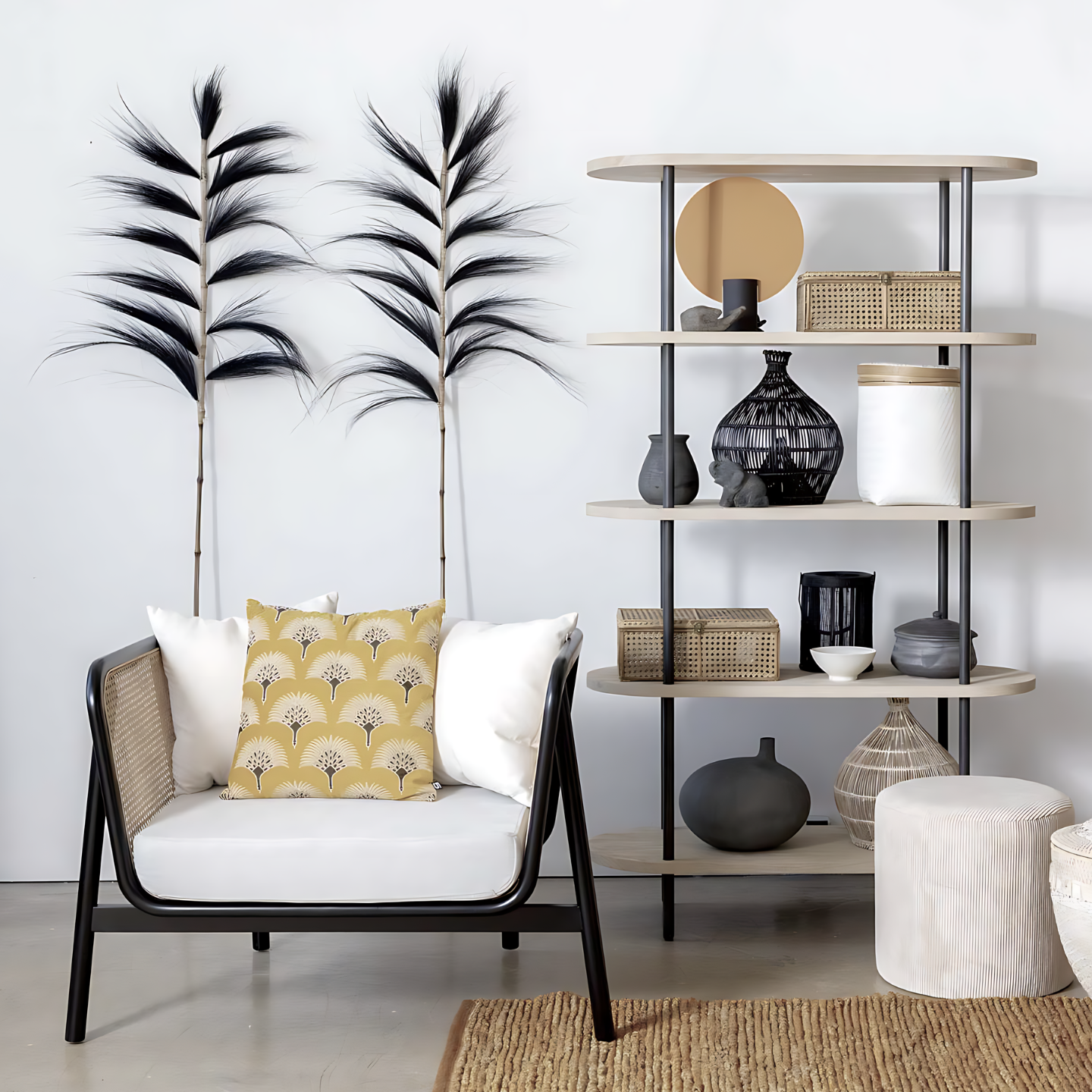 Open Wandkast Hout Modern Sfeerfoto 1