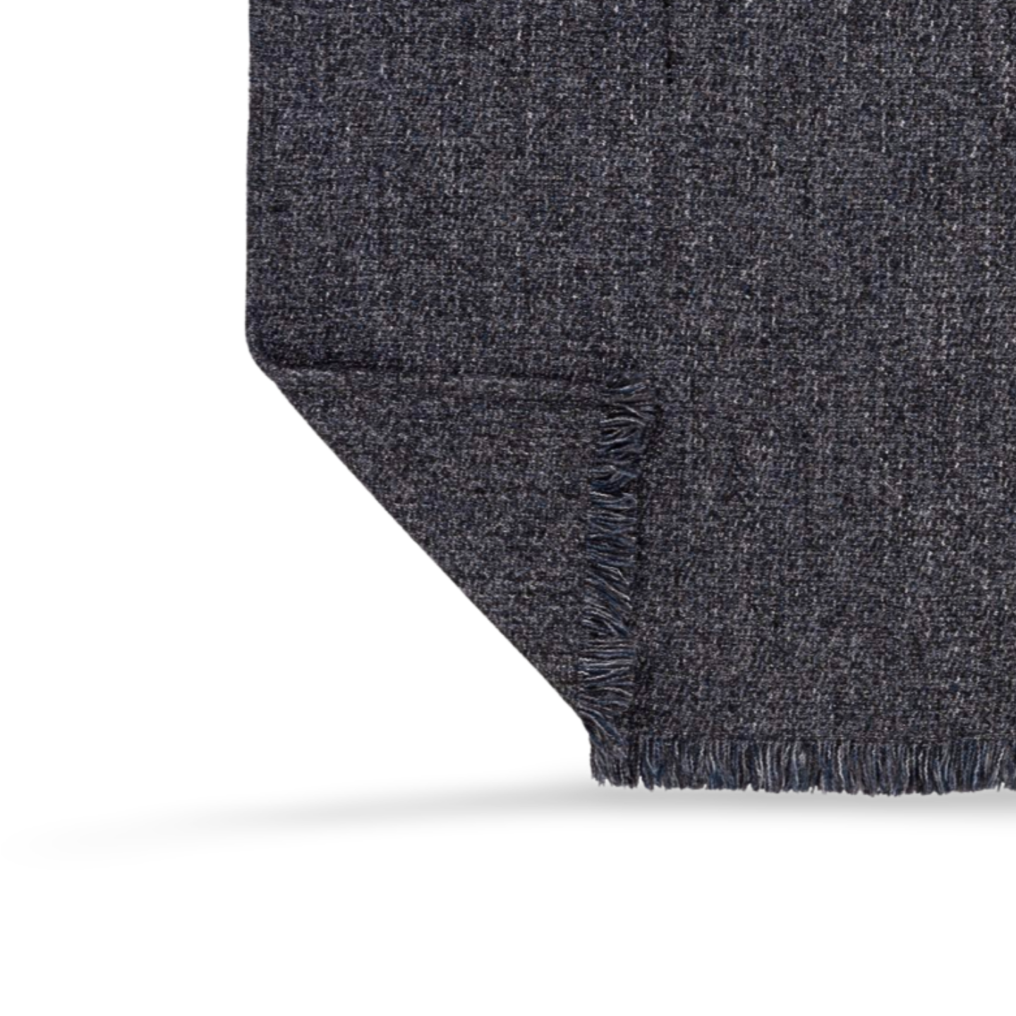 Plaid Donkerblauw Katoen Detail
