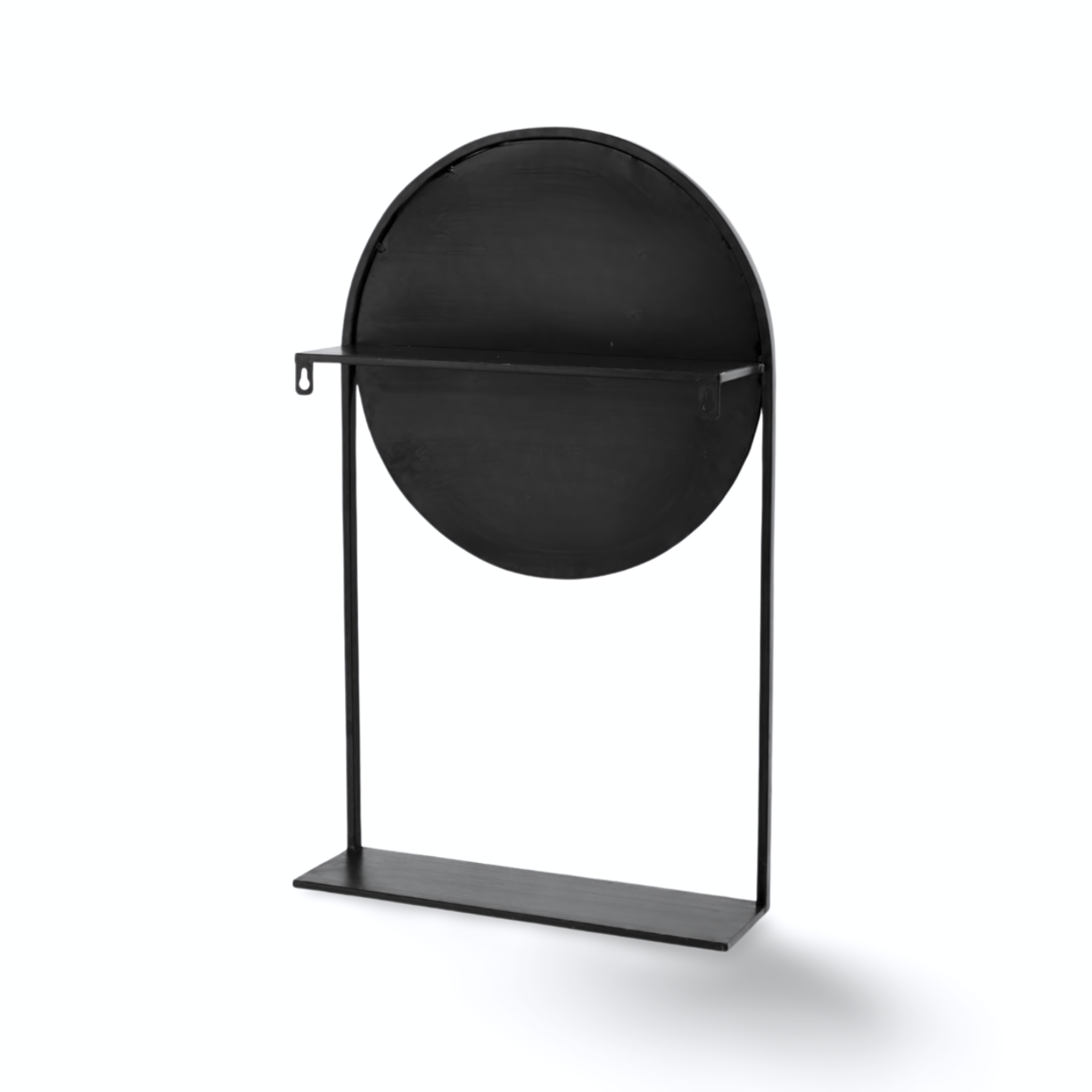 Ronde Wandspiegel Met Plankje Zwart Achterkant