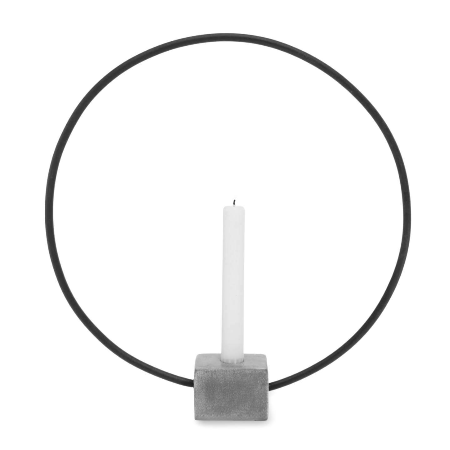Scandinavische Kandelaar Grijs Beton Sfeerfoto
