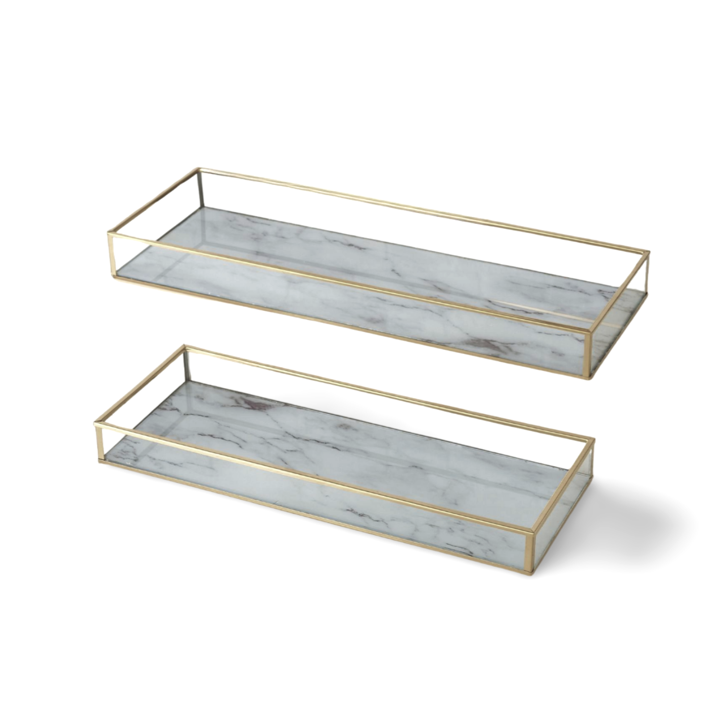 Sieradenbakje Goud Marmer - Set 2