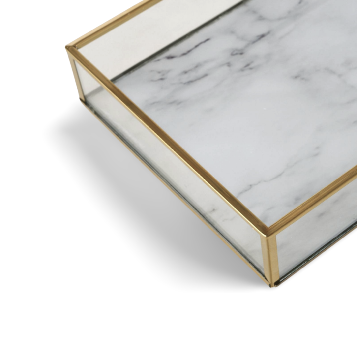 Sieradenbakje Goud Marmer Detail