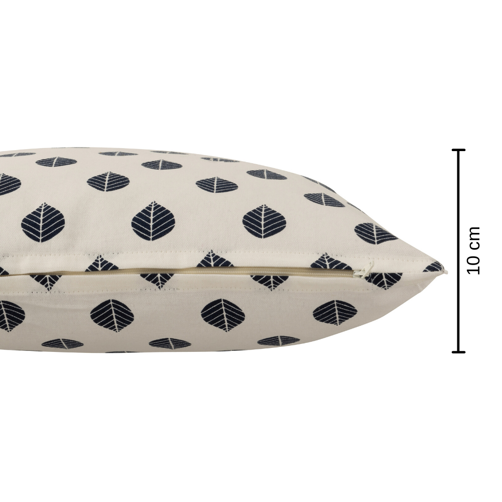 Sierkussen Katoen Blauw en Wit 45x45 Zijkant