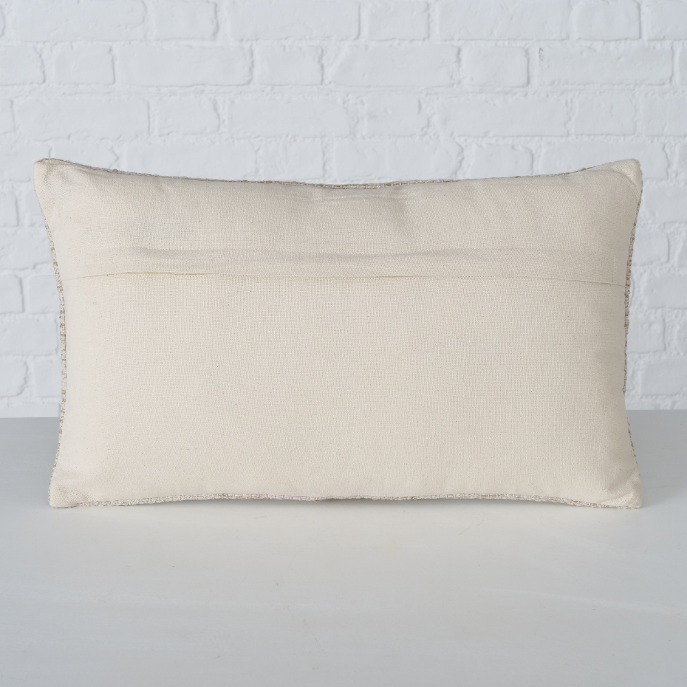 Sierkussen Rechthoekig Zandkleur Katoen Achterkant