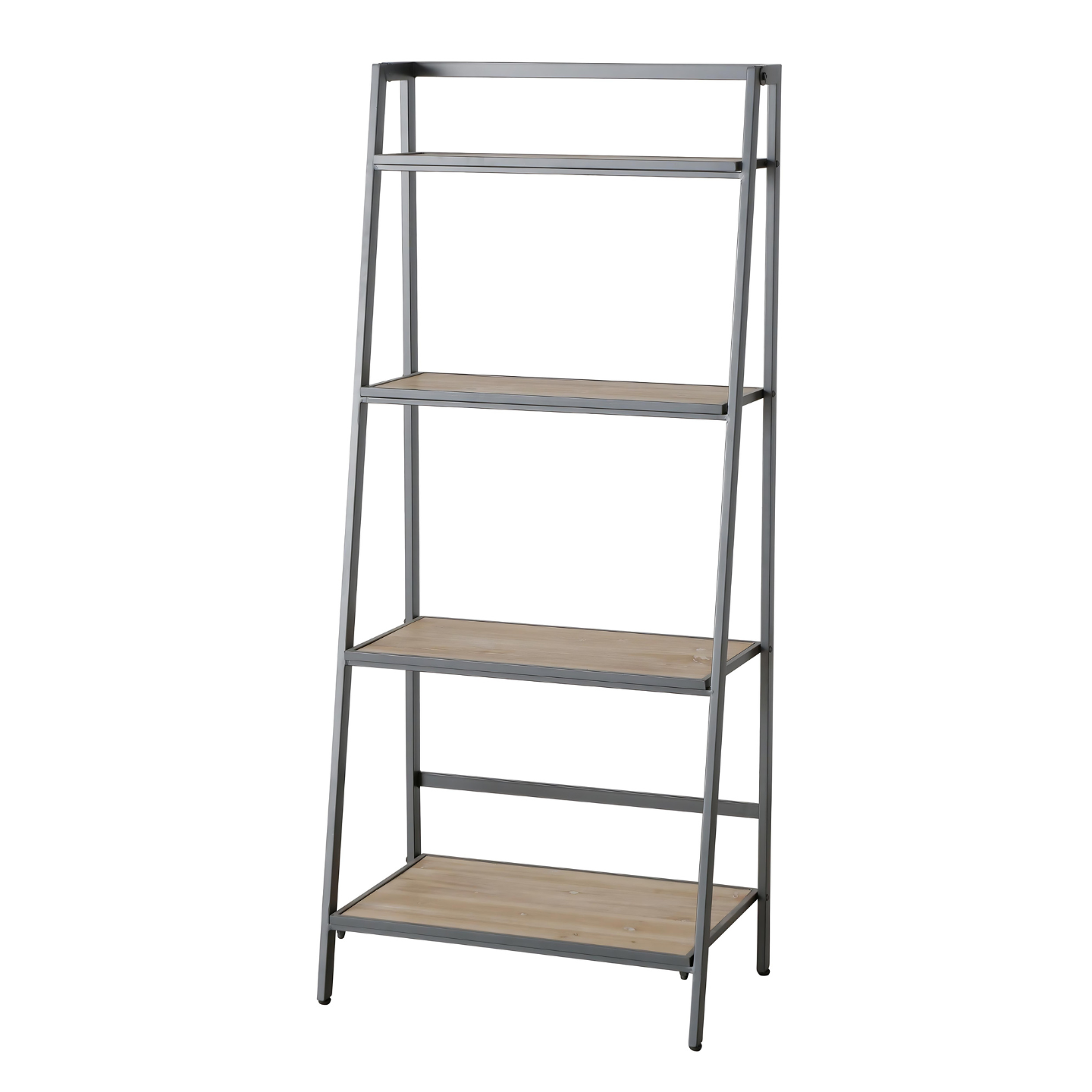 Smalle Open Kast Hout Industrieel 147 cm