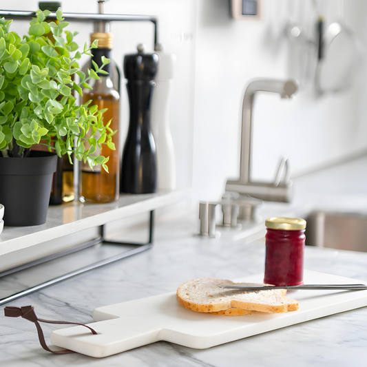 Snijplank Marmer Wit Klein Sfeerfoto
